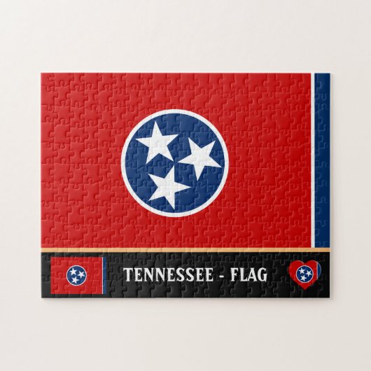Puzzle Tennessee Flag & Tennessee State USA /America (Horizontal)