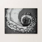 Puzzle Tentacle et bulles noir et blanc (Horizontal)