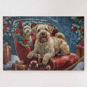 Puzzle Tenter Wheaten de Noël Festif