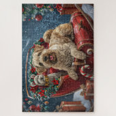 Puzzle Tenter Wheaten de Noël Festif (Vertical)