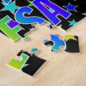 Puzzle "TERESA" Prénom, Amusant "HEUREUX ANNIVERSAIRE" (Côté)