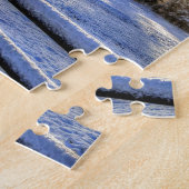 Puzzle Terrain agricole en hiver Neige au lever du soleil (Côté)