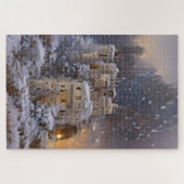 Puzzle Terrain D'Hiver, Château En Neige, Peinture De Châ (Horizontal)