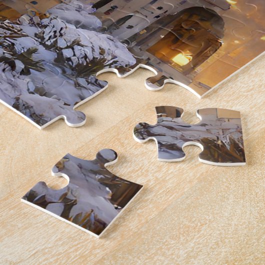 Puzzle Terrain D'Hiver, Château En Neige, Peinture De Châ (Côté)