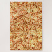 Puzzle Térrazo, écorce à pattes Brown et crémeuses (Vertical)