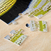 Puzzle Terre Abstraite de paradis forestier jaune et pour (Côté)