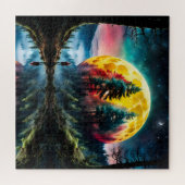 Puzzle Terre de la lune de mise en scène (Horizontal)