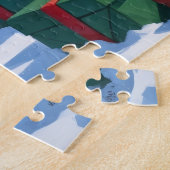 Puzzle Terre-Neuve coule en neige avec le Casquette de No (Côté)