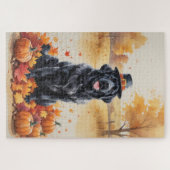 Puzzle Terre-Neuve Laisse L'Automne L'Art Thanksgiving (Horizontal)