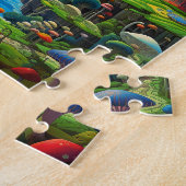 Puzzle Terre Surréaliste de Magie Fantastique Colorée (Côté)