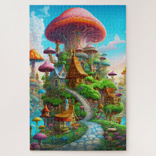 Puzzle Terre Surréaliste de Magie Fantastique Colorée