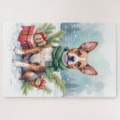 Puzzle Terrier Amstaff Aquarelle Rustique (Horizontal)