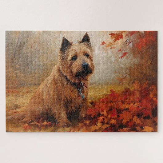 Puzzle Terrier australien en automne Leaves automne Inspi (Horizontal)