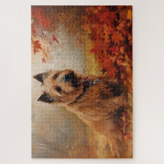 Puzzle Terrier australien en automne Leaves automne Inspi (Vertical)