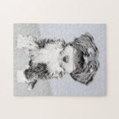 Puzzle Terrier tibétain peignant - art original mignon de (Horizontal)