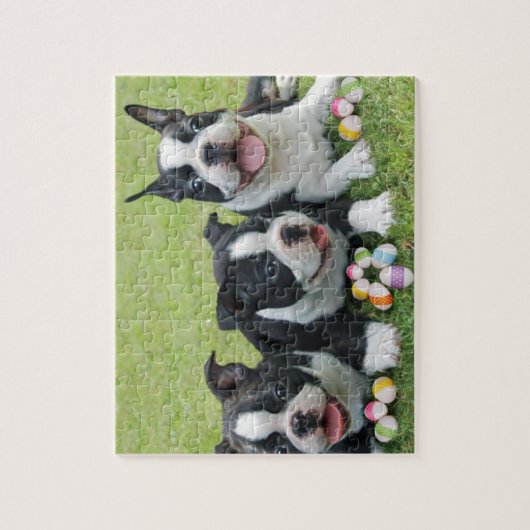 Puzzle terriers de Pâques Boston (Vertical)
