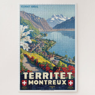 Puzzle Territet, Vintage voyage de Montreux, Suisse