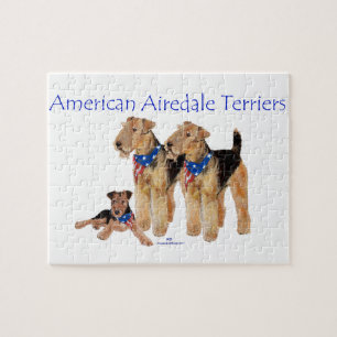 Puzzle Tervueren Airedale Drapeau Américain