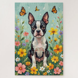 Puzzle Tervueren de printemps Jardin Botanique Chien