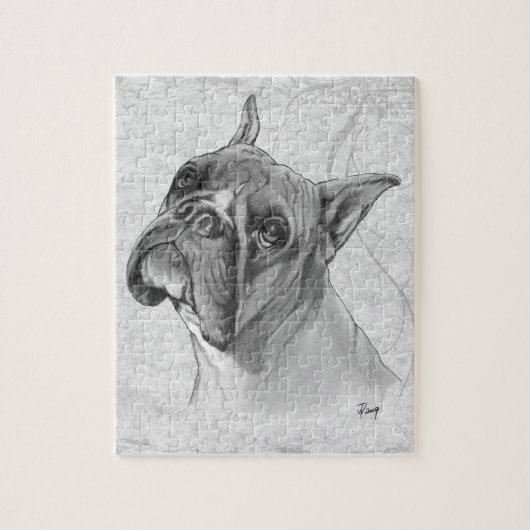 Puzzle Tête de chien de boxeur (Vertical)