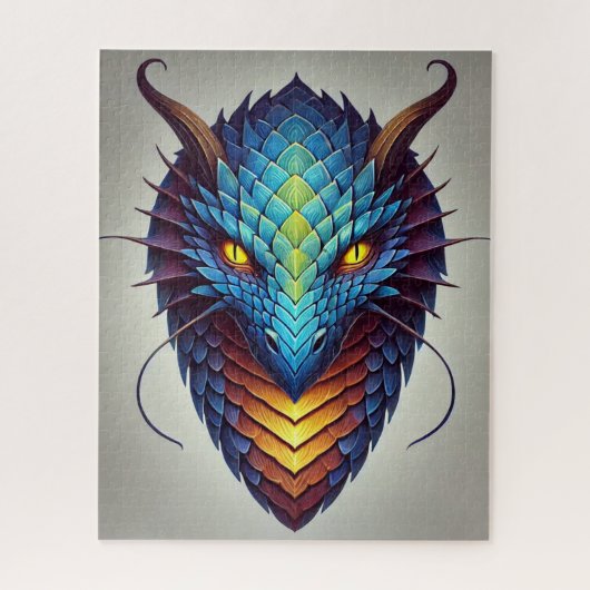 Puzzle Tête de dragon bleu (Vertical)