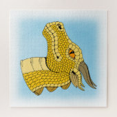 Puzzle Tête de dragon d'or en profil (Horizontal)