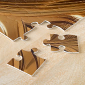 Puzzle Tête de lion bleu et or, (Côté)