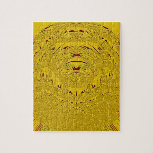 Puzzle Tête de Lion Doré Impression d'Art (Vertical)
