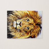 Puzzle Tête de lion peinture numérique (Horizontal)