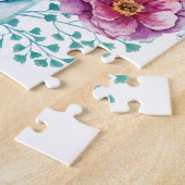 Puzzle Tête grave de squelette de crâne de fleur de (Côté)