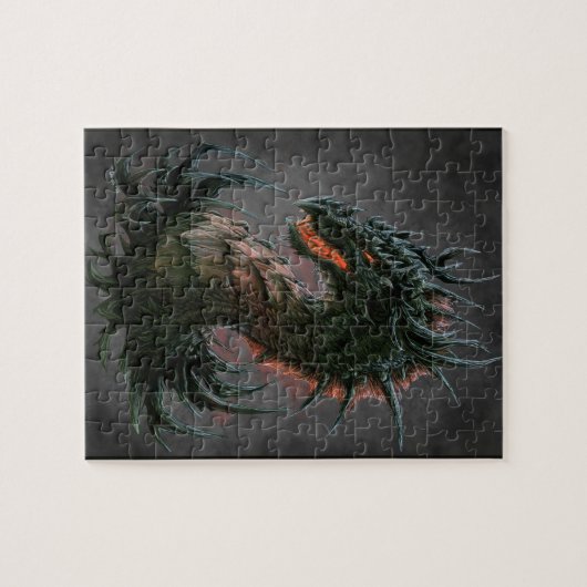 Puzzle Tête noire majestueuse de dragon - polychrome (Horizontal)
