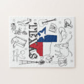 Puzzle Texas Illustration Doodles of Texas Texas Motif (Horizontal)