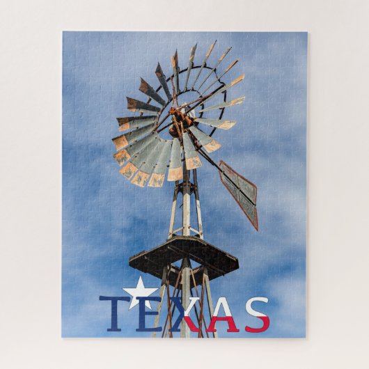 Puzzle Texas Image, Windmill et Texas Logo (Vertical)