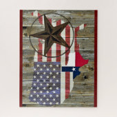 Puzzle Texas Lone Star State Flag Map (Vertical)