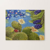 Puzzle Texas Spring Painting Bluebonnets cactus dewberry (Horizontal)