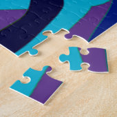 Puzzle Texte Caché Camouflage Bleu Foncé Violet (Côté)