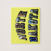 Puzzle Texte de l'image du Dakota du Nord (Vertical)