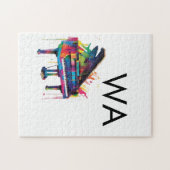 Puzzle Texte de nom de lettre initiale de monogramme musi (Horizontal)