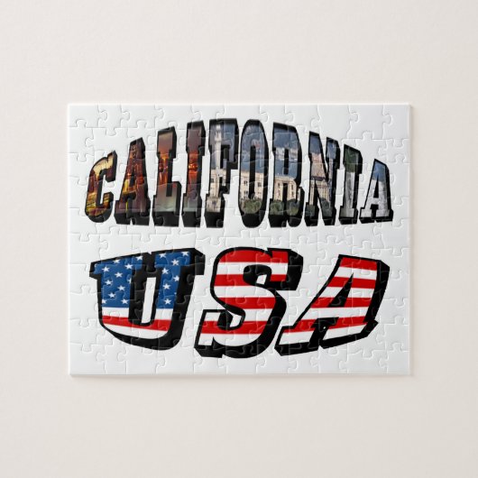 Puzzle Texte du drapeau de la Californie (Horizontal)