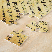 Puzzle Texte du journal de presse avec vieux papier (Côté)