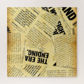 Puzzle Texte du journal de presse avec vieux papier (Horizontal)