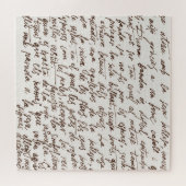 Puzzle Texte du manuscrit d'encre Brown rétro (Horizontal)