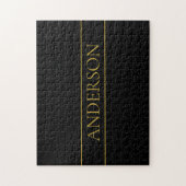 Puzzle Texte et lignes Gold personnalisables (Vertical)