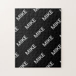 Puzzle Texte personnalisable | Bold Modern Black & White<br><div class="desc">Style moderne et audacieux.</div>