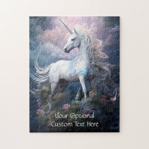 Puzzle Texte personnalisé belle licorne