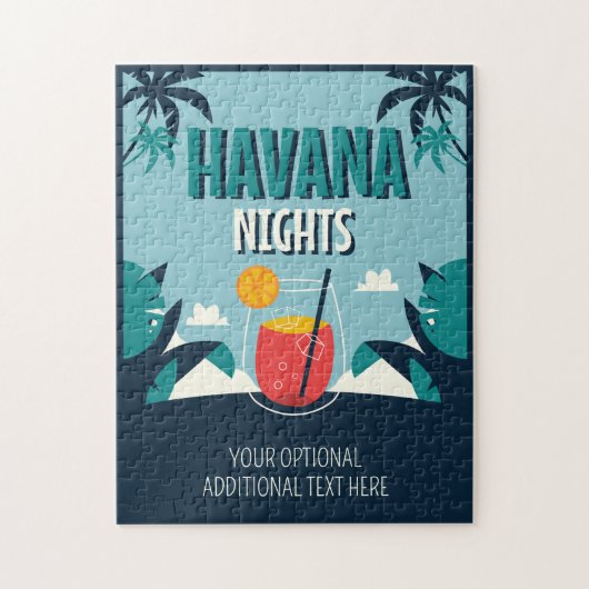 Puzzle Texte personnalisé "Havana Nights" (Vertical)