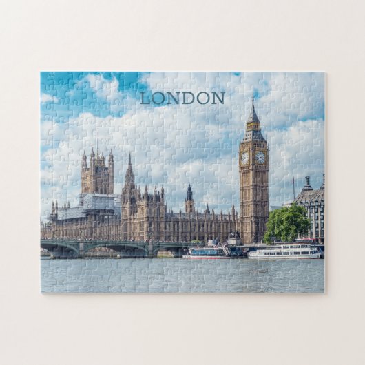 Puzzle Texte personnalisé Londres (Horizontal)