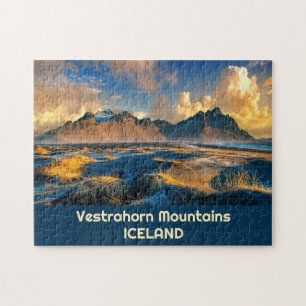 Puzzle Texte personnalisé Montagnes Vestrahorn, Islande