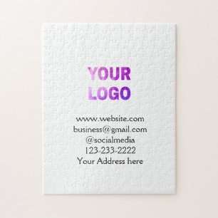 Puzzle texte simple minimal ajoutez votre logo/design ici