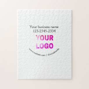Puzzle texte simple minimal ajoutez votre logo/design ici